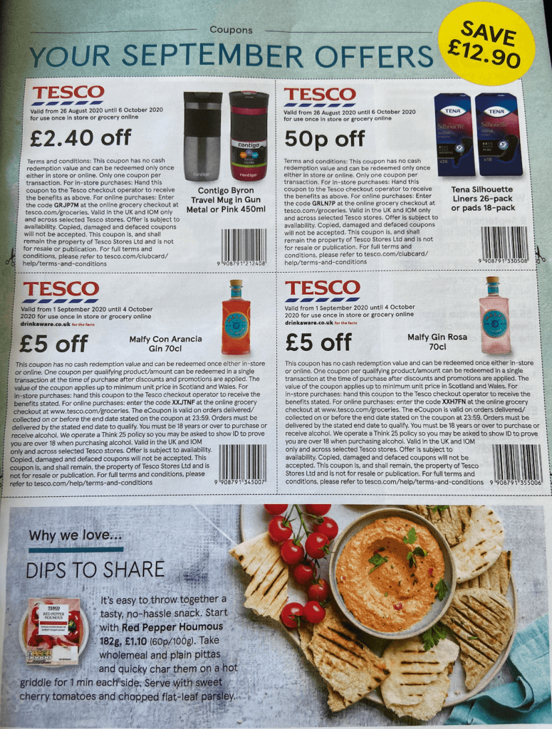 September 2020 Tesco Magazine Coupons