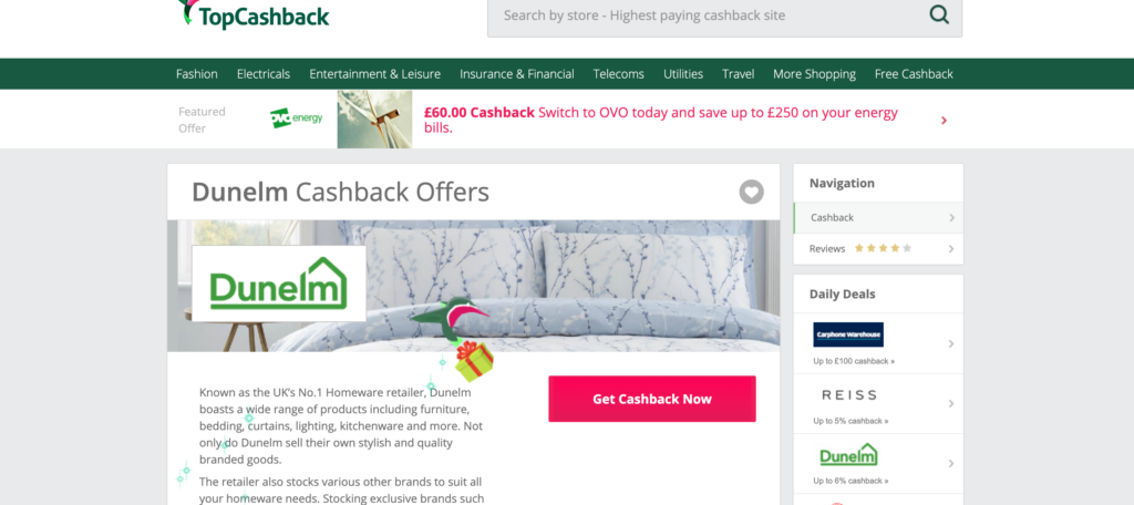 TopCashback Autumn Treats hummingbird