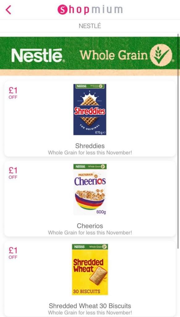 Shopmium Cereal Stack cashback