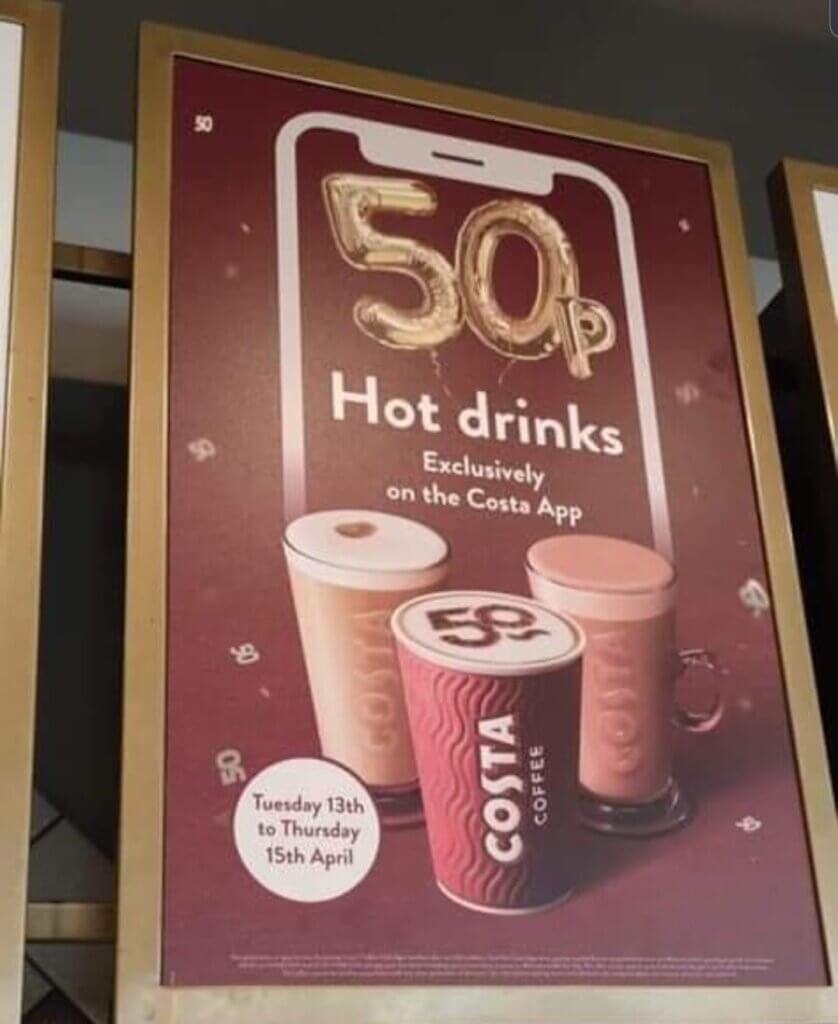 50p Costa Coffee